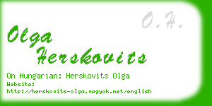 olga herskovits business card